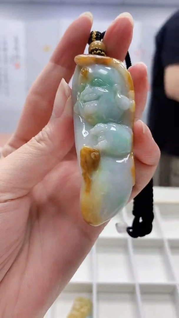 定制翡翠未镶嵌4917zm-毛货挂件87佛公