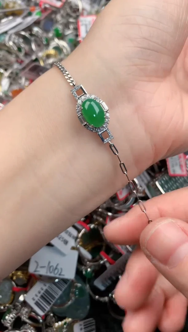 银S925镶嵌戒指翡翠777                 3