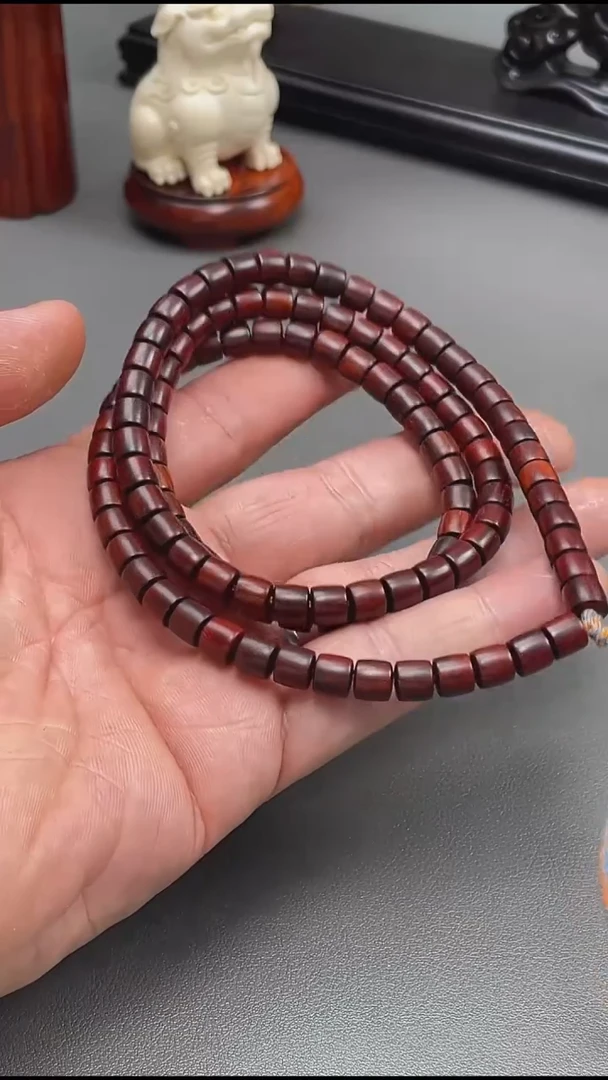 小叶紫檀印度小叶紫檀竹节精工念珠