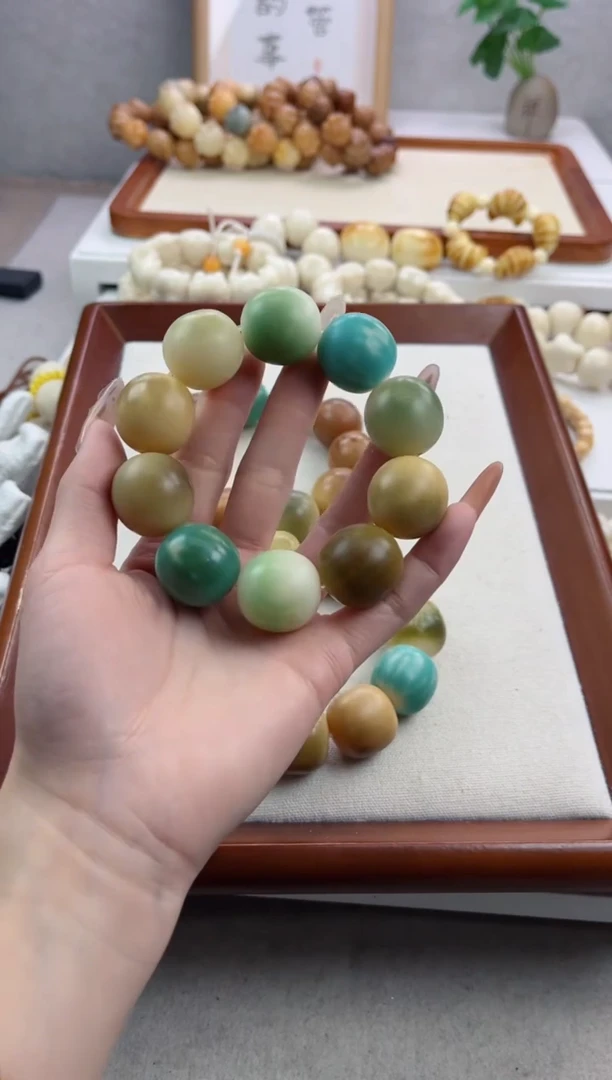 【闪购商品】菩提根/象牙果手串干磨桶珠21*22mm瑕疵不补W39