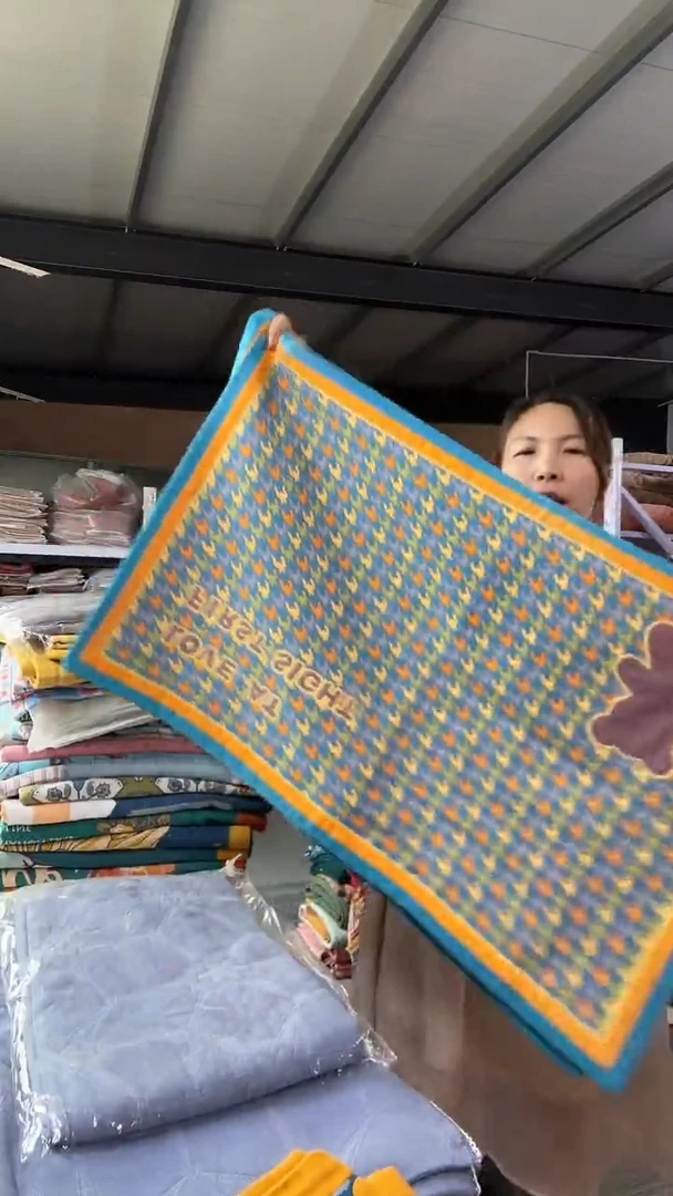 枕套  千鸟格小熊