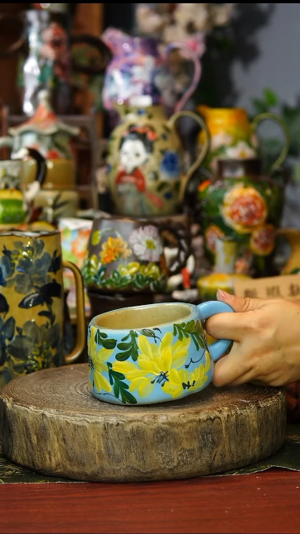 陶瓷266景德镇手工手绘釉下彩