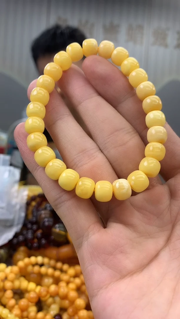 裸石蜜蜡未镶嵌手串