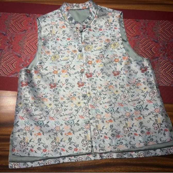 晴岚 芳华设计新中式复古提花马甲中国风立领马甲