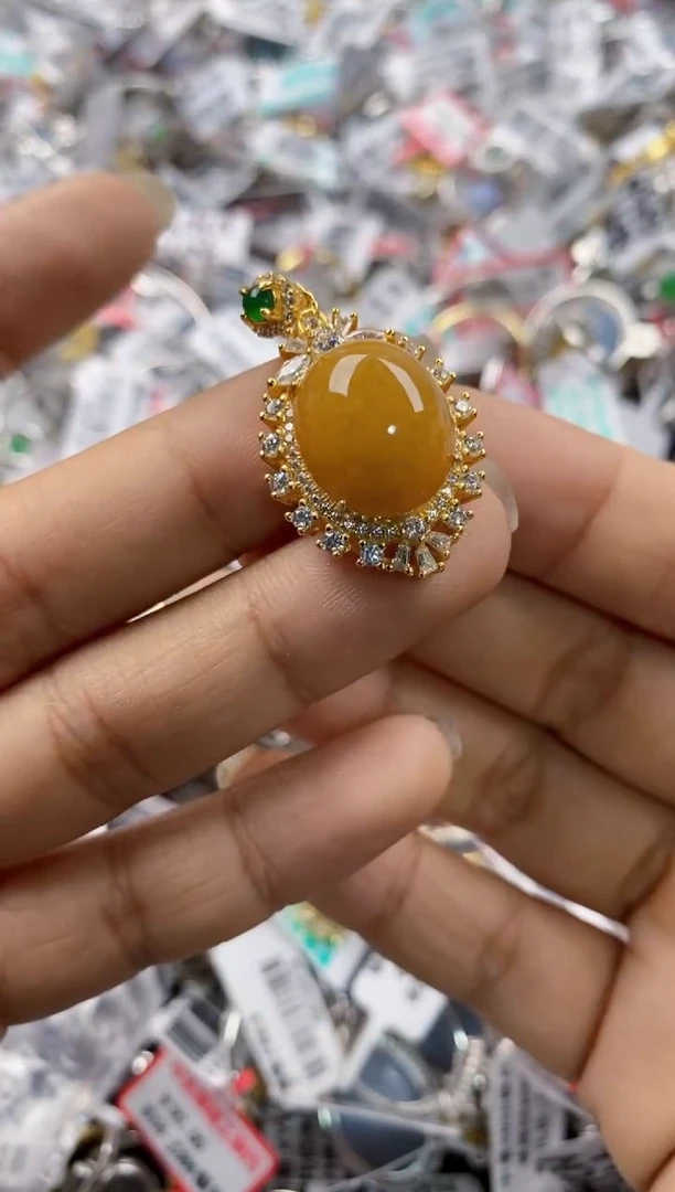 银S925镶嵌戒指翡翠101010----8