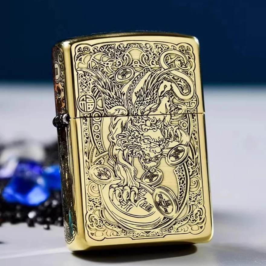 ZIPPO/之宝招财貔貅官方正品打火机男士复古双面个性经典DYJ1