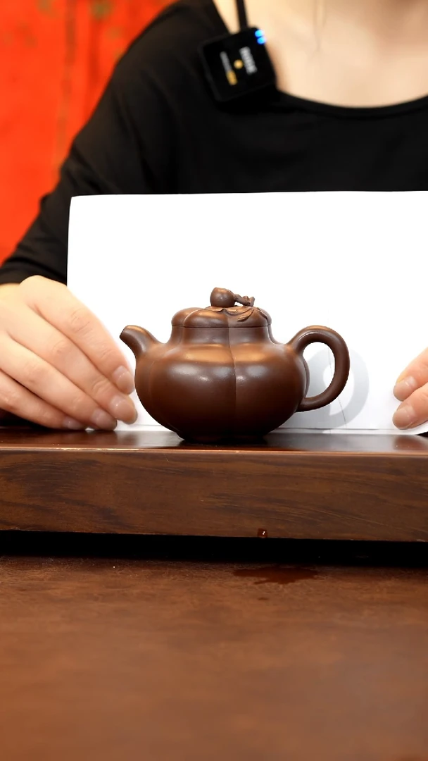 茶壶紫砂紫泥全手尚核桃170cc左右