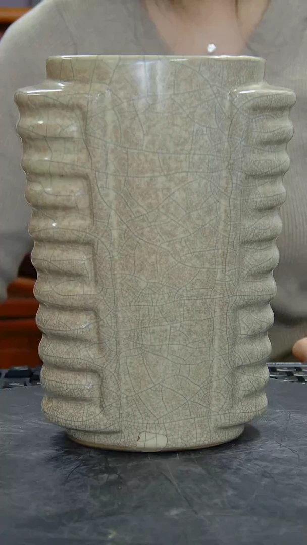 瓶哥釉弦纹笔筒#1350#