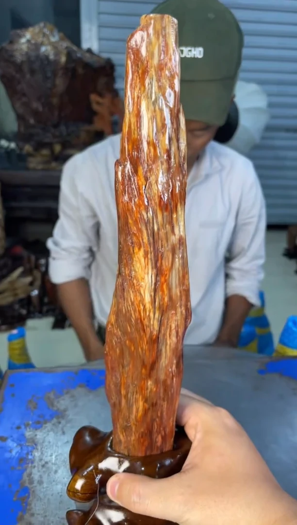 未镶嵌摆件硅化玉38