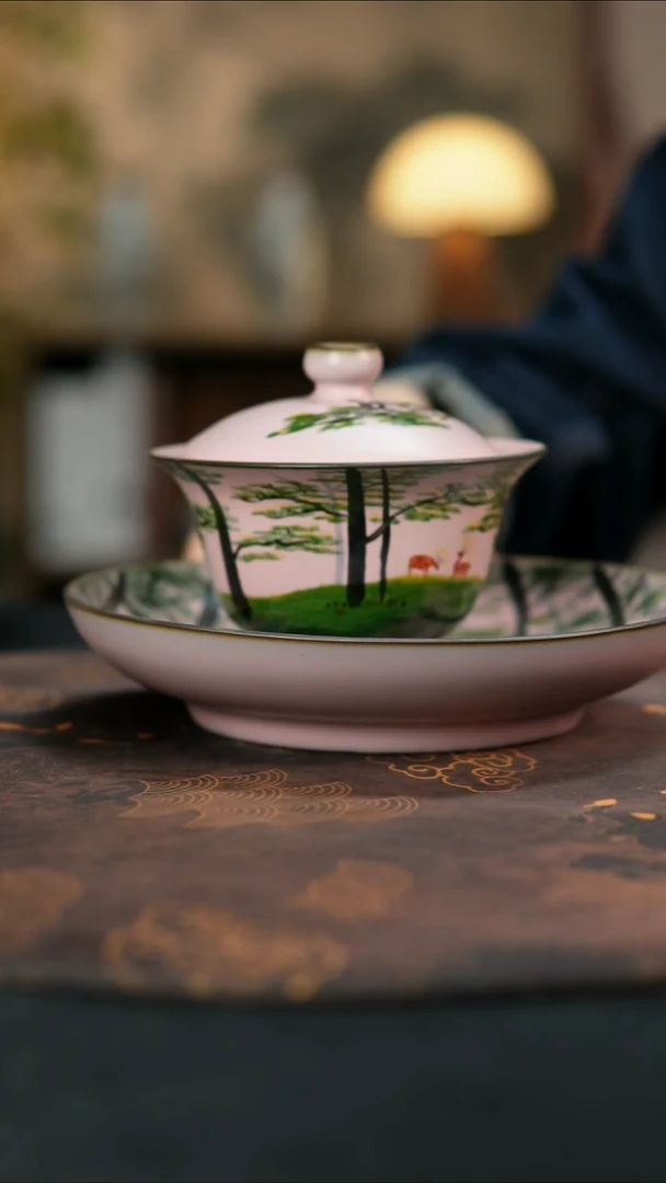 景德镇陶瓷杯碗柴烧多人