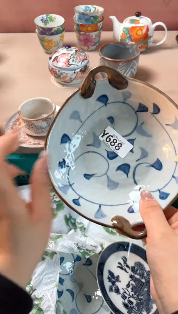 瓷片兔****皮瓷器瓷器Y688