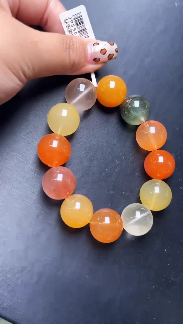 未镶嵌手串水晶彩兔毛手串18mm+ JP55071