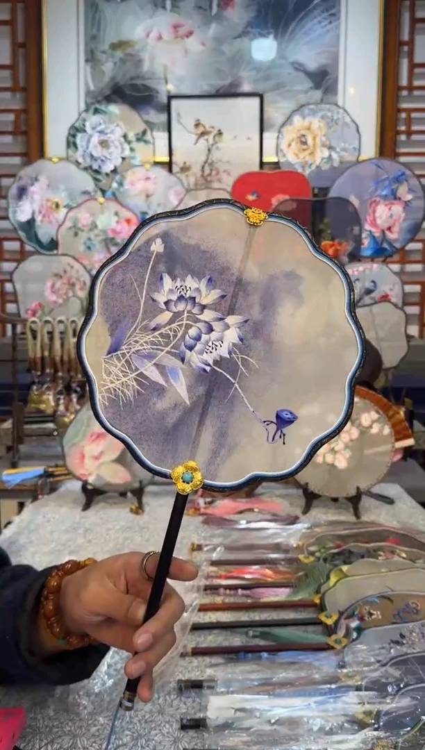 扇子纯手工苏绣团扇