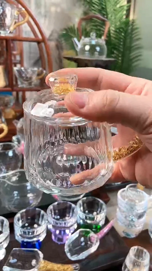 【闪购商品】玺宴新款水晶梯形杯金箔