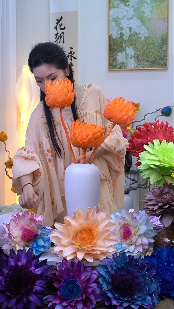 永生洋蓟爱马仕橙3头2259