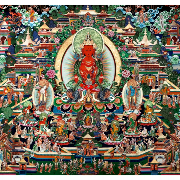 卷轴画唐卡商品无量寿佛008