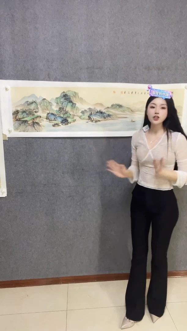 【闪购商品】国画《湖光山色》仿古手绘山水画