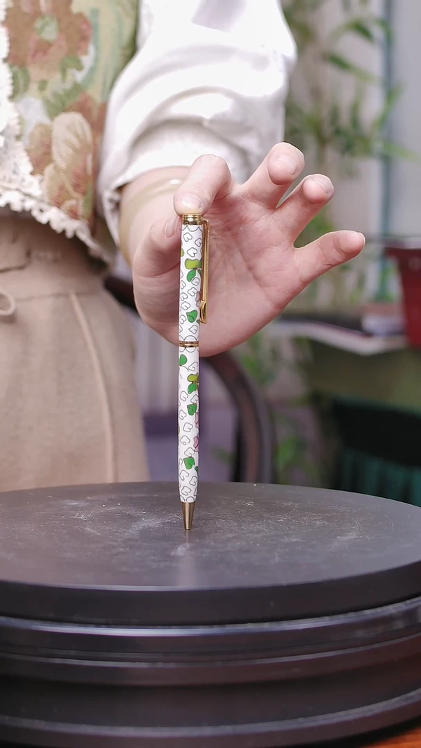 【闪购商品】非遗技艺 景泰蓝圆珠笔白色