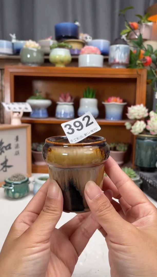 瓷片392知木小芳花盆