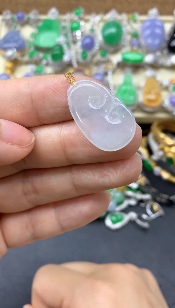 【闪购商品】翡翠颈饰18K金镶嵌6-中国好珍宝