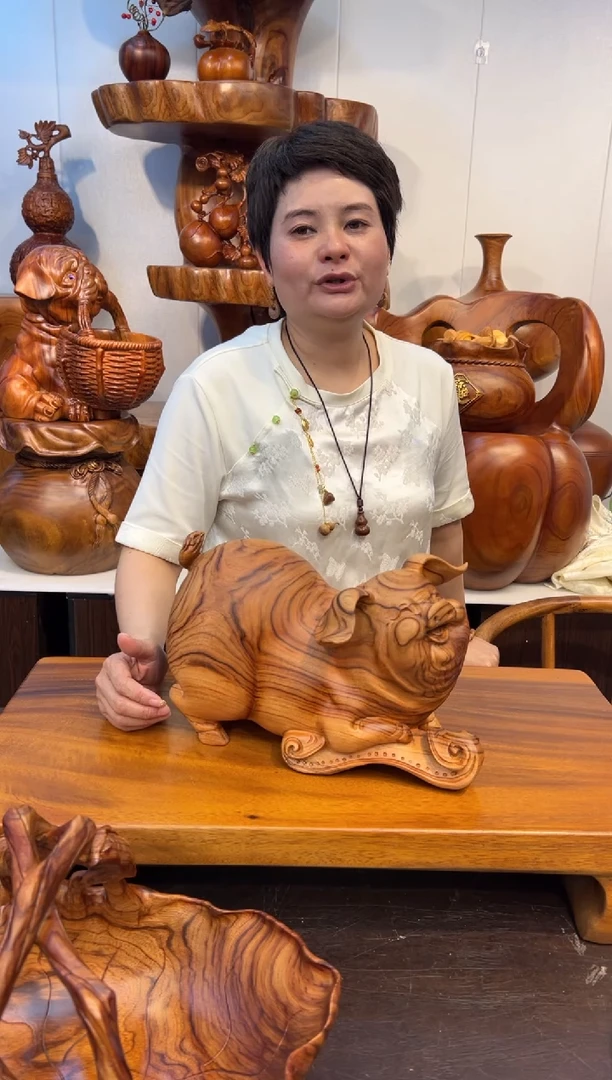 木实木手工创意福猪
