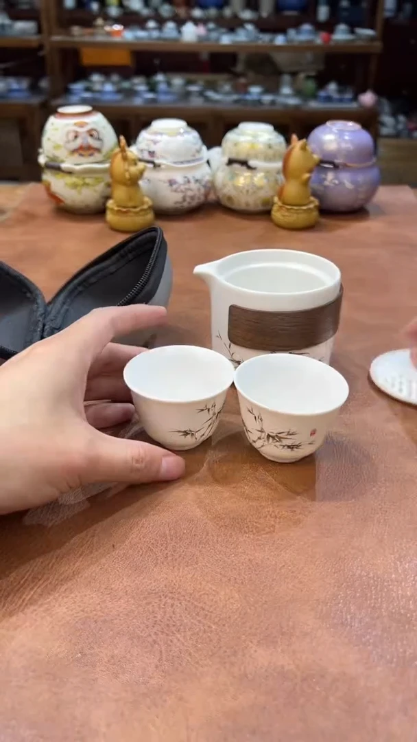 真的很便宜会开片的旅行茶具