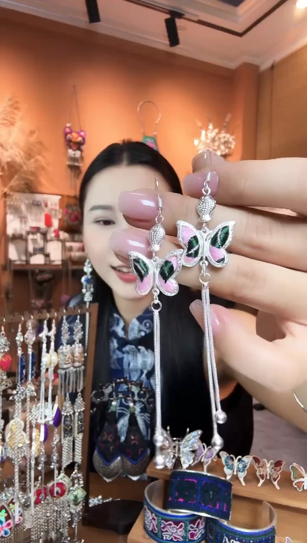 刺绣纯手工民族风耳环