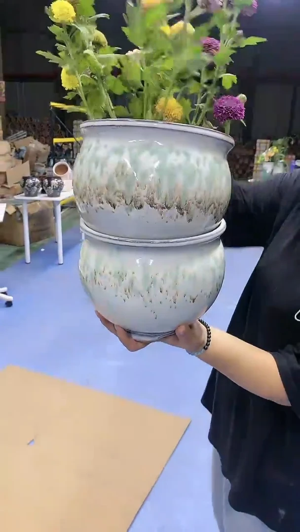 宜兴紫砂粗陶花盆44