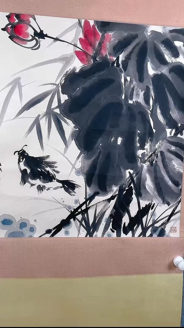 绘画h****bV240607-1-105  花卉 3.8平尺 纸本立轴