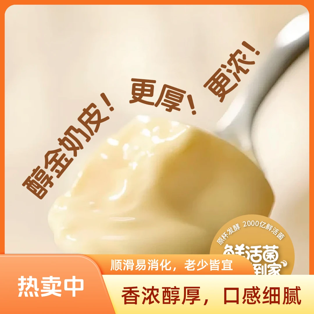 【新人尝鲜】2杯装 顺丰冷链 老店直发 奶皮子酸奶 低温酸奶