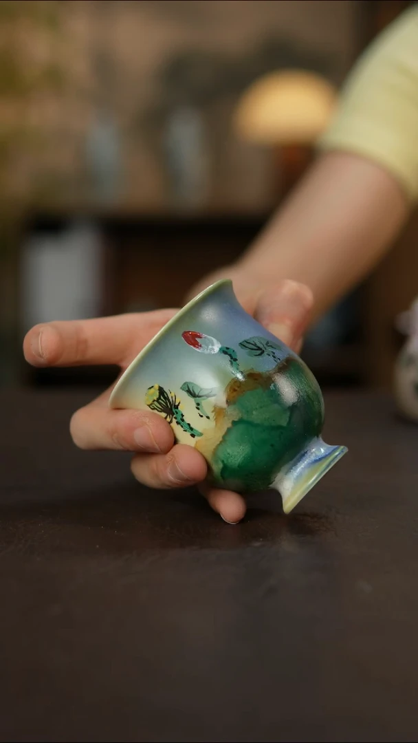 杯景德镇陶瓷杯碗柴烧多人瑕疵