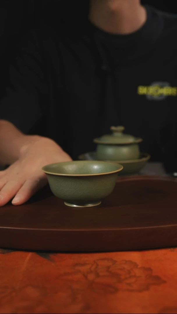 杯子柴烧 压手 汝州原产地原矿仿古老釉