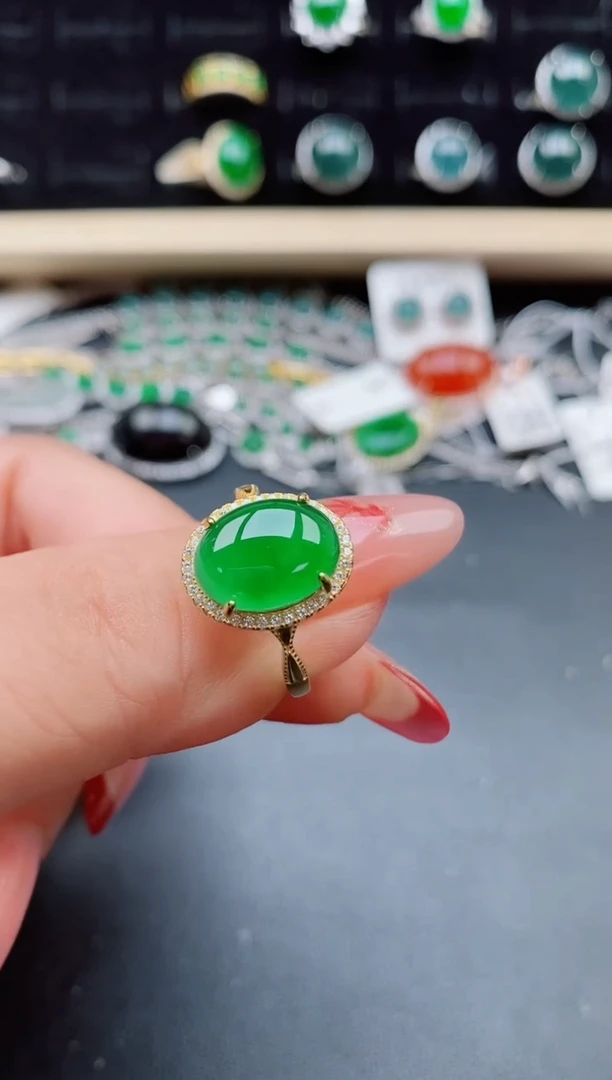 【闪购商品】翡翠戒指银S925镶嵌231321