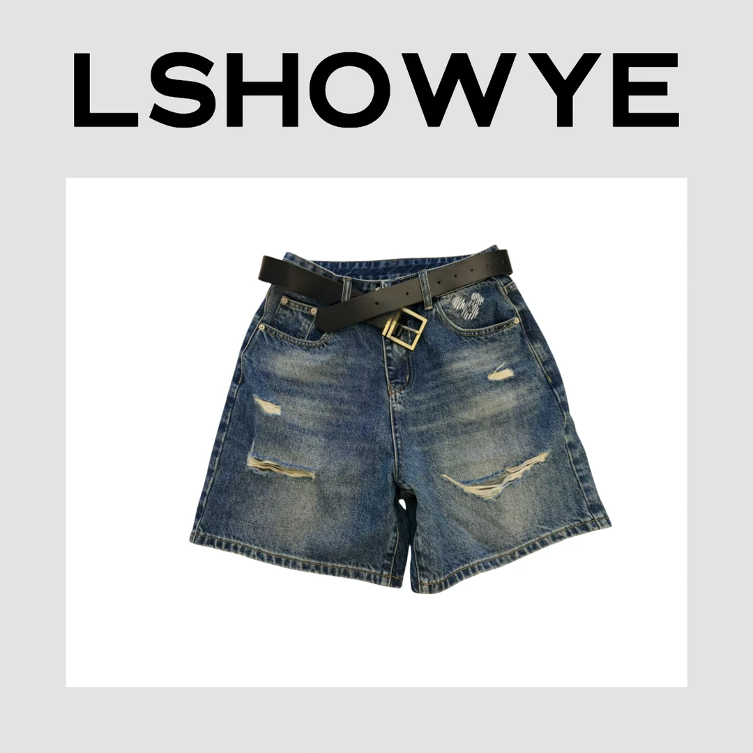 LSHOWYE｜配腰牛仔短裤 4004160