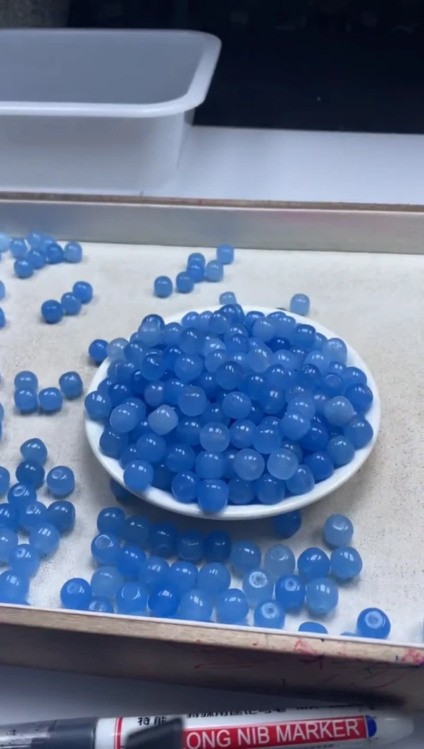 【闪购商品】玛瑙/玉髓颈饰未镶嵌w2274海蓝宝玛瑙老型10mm*15颗