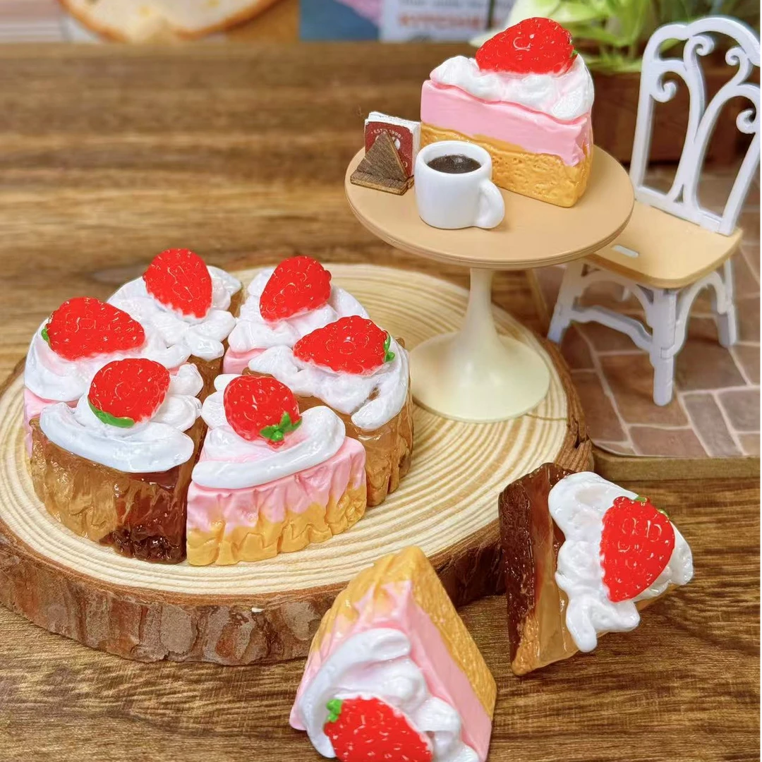 【开芯定制款】草莓巴斯克 高品树脂仿真食玩树脂DIY配件