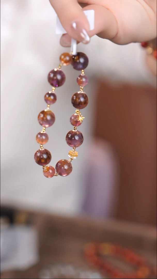 18K金镶嵌手链水晶@