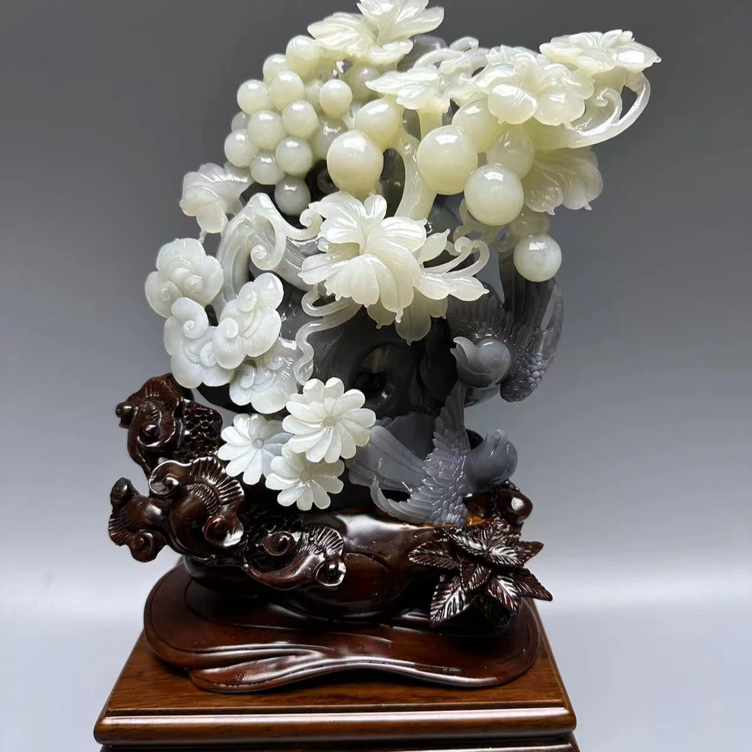 新疆和田玉摆件精美手工时尚