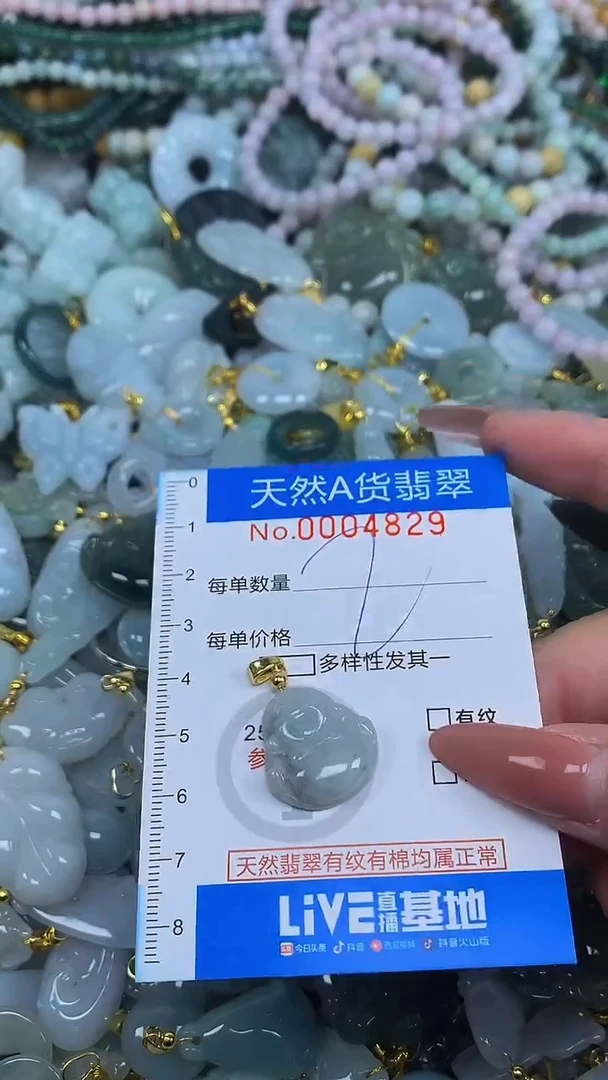 颈饰未镶嵌翡翠净货挂件-4829