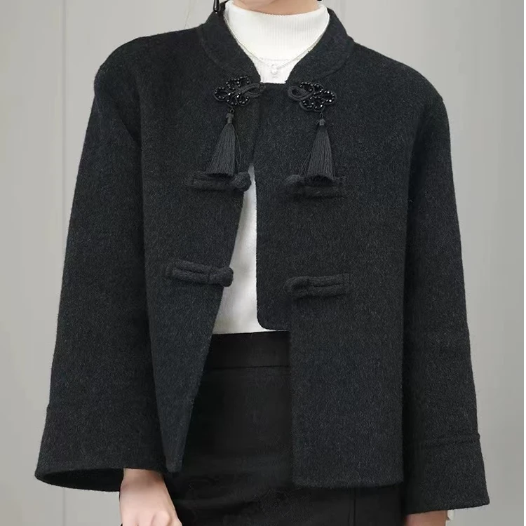 秋冬季新款新中式流苏盘扣短款大衣 H2582