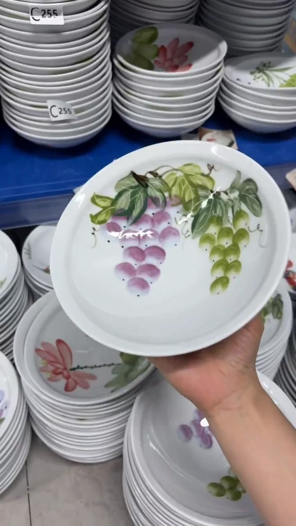 景德镇陶瓷食品级手绘釉中彩-大斗笠碗
