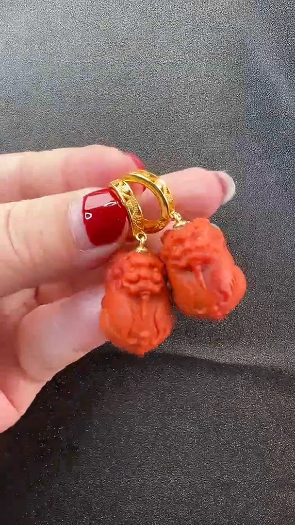 【闪购商品】南红玛瑙耳饰未镶嵌耳环