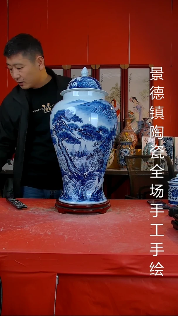 摆件陶景德镇陶瓷 全场手工手绘