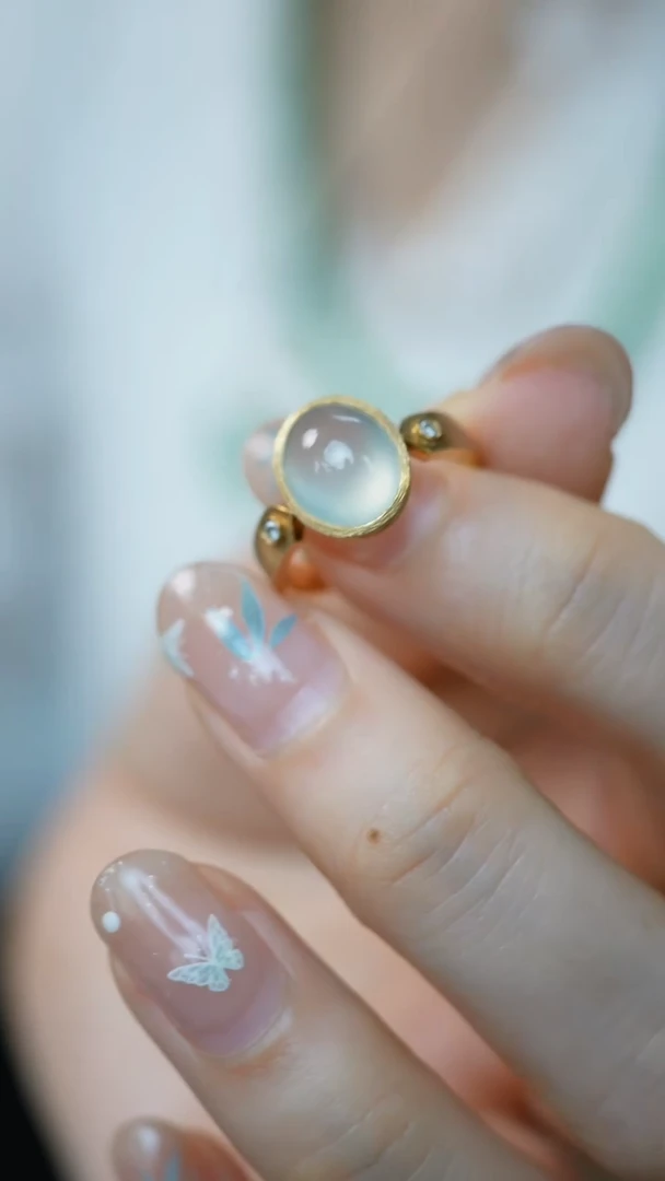 18K金镶嵌戒指翡翠56-戒指/姿/1