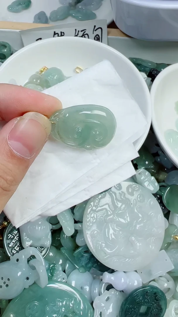 散珠翡翠370号链接，A货翡翠