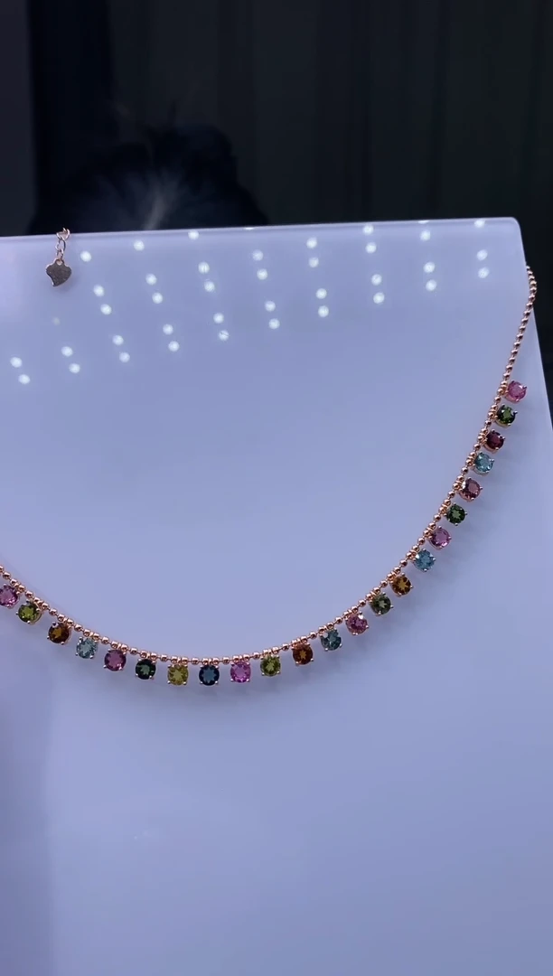 【闪购商品】碧玺项链银S925镶嵌345354354354