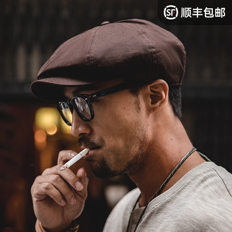 马登工装复古剃刀党棒球报童帽贝雷画家帽八角浴血黑帮刀片帽子男