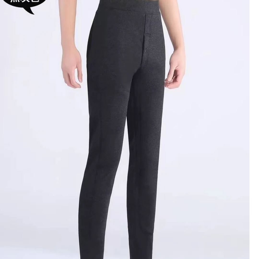 秋冬保暖裤男加绒加厚修身打底裤一体绒男裤