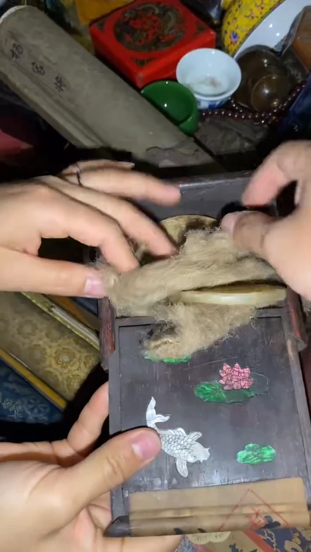 木福利- 开荷花鱼木盒現䒫复古工藝