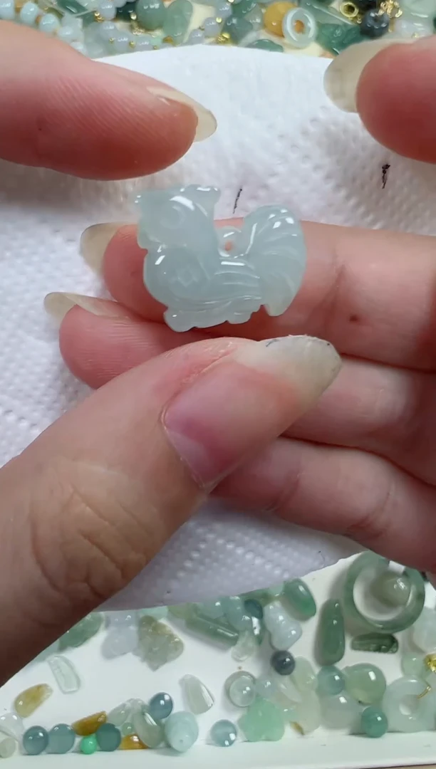 翡翠散珠18号链接，A货翡翠